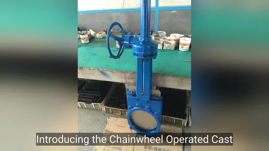 Chainwheel Operated Cast Iron Knife Type Gate Valve Manufacture of China